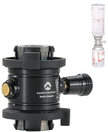 CAMPINGMOON Butane to Camping Cassette Canisters Gas Adapter Black BKZ15-CB