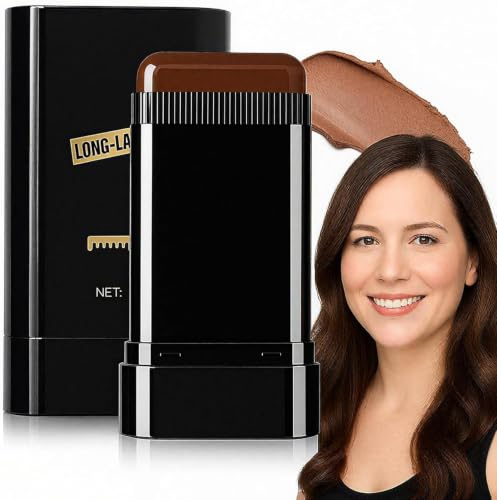 Wongify Safe and Convenient Hair Dye Comb, Waterproof Sweat-Proof Hair Dye Stick with Comb, 2-In-1 Quick Touch-Ups Dye Comb for Women & Men (Coffee)