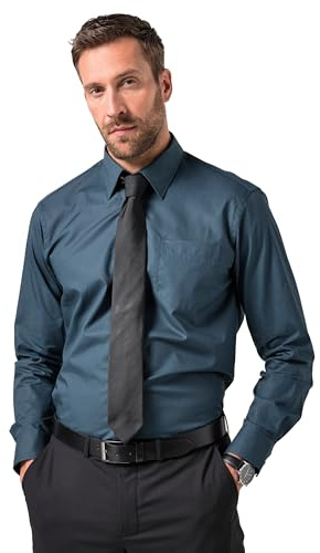 WHITELISTED Jp1880 Hemd, Business, Variokragen, bis 8XL, Comfort Fit Camiseta, Azul Oscuro, Hombres