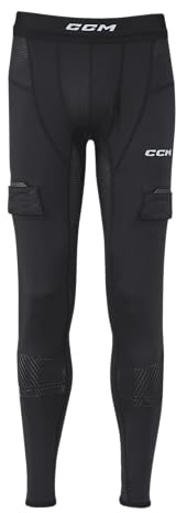 CCM Herren Schnittschutz-Unterhose für Eishockey, mit Gel, Jock, Hook und Klettverschlusslaschen
