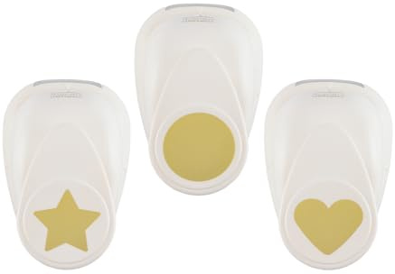 Vaessen Creative Perforatrices Cercle, Cœur, Étoile - 3 pcs | Matériel scrapbooking pour papier, Loisirs créatifs, DIY, Cartes