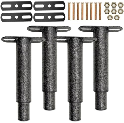 EUBSWA Gambe da letto regolabili in altezza 25-42 cm, robuste gambe di supporto centrali per il telaio del letto, set di rinforzo per letti a doghe, 4 pezzi