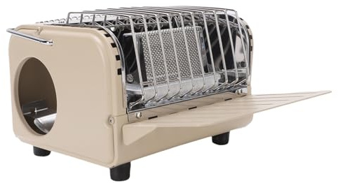 HELEVIA Portable Camping Heater, Compact Tent Stove with Adjustable Knob and Removable Heat Preservation Shelf, for Outdoor Camping Fishing Indoor Gatherings