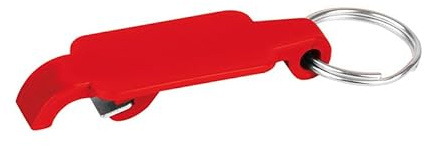 ONE SHOP Portachiavi Apribottiglie in Plastica Resistente ABS Multifunzione Personalizzabile con Stampa UV/Serigrafica/Tampografica Misure 2,2x6,5 cm - 100 PZ (ROSSO)