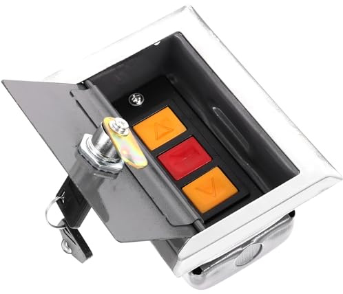 CALLARON Manual Push Control Station Box for Roller Shutter Doors with Reliable Plastic Construction and Convenient Operation, Suitable for Garage Door Control Systems
