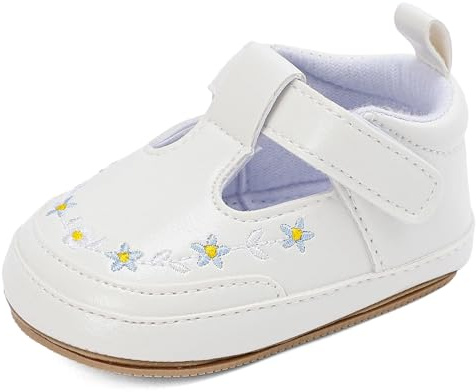 LACOFIA Baby Girls T-Bar Shoes Infant Non-Slip Soft Sole First Walking Shoes Prewalkers 3~18 Months