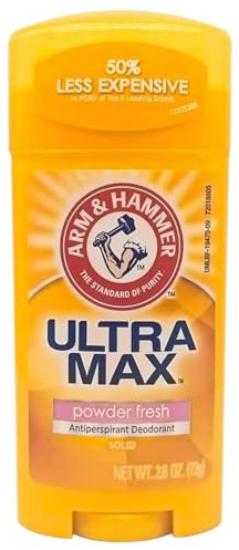 Arm And Hammer Ultramax Deodorant Antiperspirant Invisible Solid, Powder Fresh - 2.6 Oz