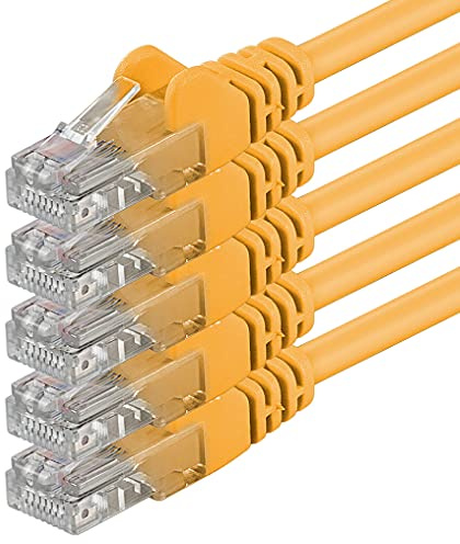 5x 2m Câble Réseau Cat6 Cat 6 - RJ45 Ethernet LAN DSL Routeur Modem - Jaune
