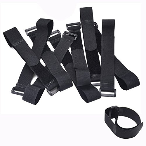 Cisixin 10 Pezzi Fascette Fermacavi Hook e Loop Cable Strap organizzatore Fastener, 300 mm x 25 mm