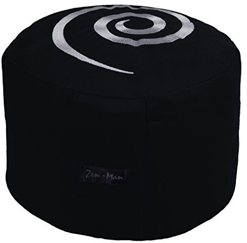 , meditación Cojín de yoga con muestra de espiral, negro