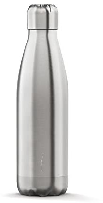 The Steel Bottle - Bottiglia termica in Acciaio Inox, Isolamento sottovuoto a doppia parete, Capacità 500 ml, Chiusura Ermetica, borraccia portatile (Argento)