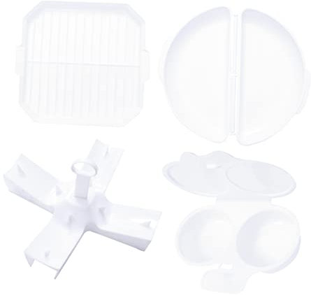 Zerodeko Microwave Steamer Egg Cooker and Fried Egg Box Set Potato Rack and Bacon Grill Baking Tool Set for Home Kitchen