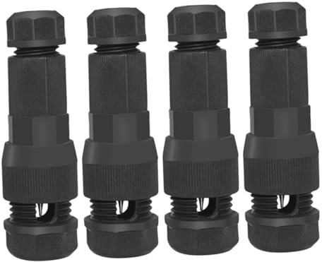 HEMOTON 4 Pz Connettore Del Filo Parte Di Connessione Della Luce Esterna Illuminazione Paesaggistica a Bassa Connettori Elettrici Da Giardino Connettore Per Luce Esterna Cavo Nylon