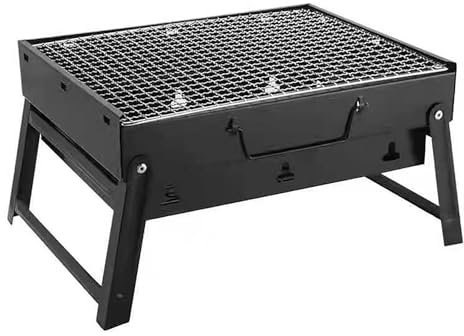 Barbacoa Parrilla, Barbacoa Portátil Parrilla de Carbón Plegable Barbacoa Desechable Barbacoa Ahumador Parrilla Pequeña Parrilla de Acero Inoxidable