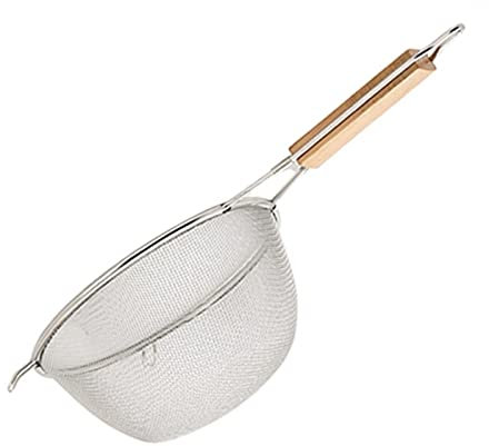 Cuchara Ranurada Colador de Pasta, espumadera de cocina, colador de acero inoxidable, filtro Binaural, espumadera con mango de madera for cocina, comedor, herramientas Coladores para Cocina Espumadera