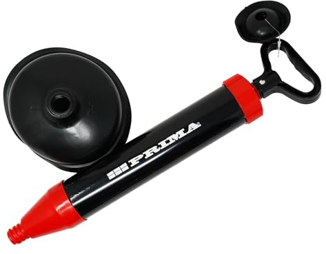Dapetz ® Powerful Drain Buster Unblocker Plunger Toilet Sink Clog Remover Rubber Sucker with Two Interchangeable Plunger Heads (65mm & 160mm) for Use in Toilets, Bathtubs, Showers, Sinks & Drain