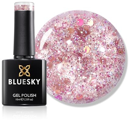 Bluesky Gel Nail Polish 10ml, Rose Majesty - SPZ01, Pink Gel Nail Polish for 21 Day Manicure, Professional, Salon & Home Use, Requires Curing Under LED UV Nail Lamp
