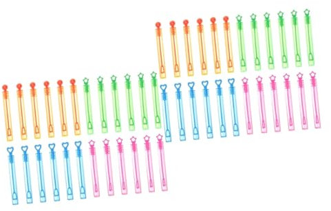 Vaguelly 48 STK Miniblase Spielzeug Toys Kinder spielsachen Party Dekoration seifenblasenflüssikeit Leere Blasenstäbe Seifenblasenstäbe Blasen für Kinder Blase Zauberstab Plastik