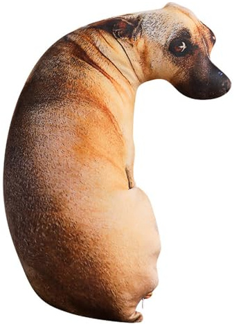 NatureMan 3D Hund Wurfkissen Simulation Hundeförmige Kissen 50 cm lustige Plüsch Hund gefüllt Tierkissen für Sofa Stuhl Heimtextilien (Hund)