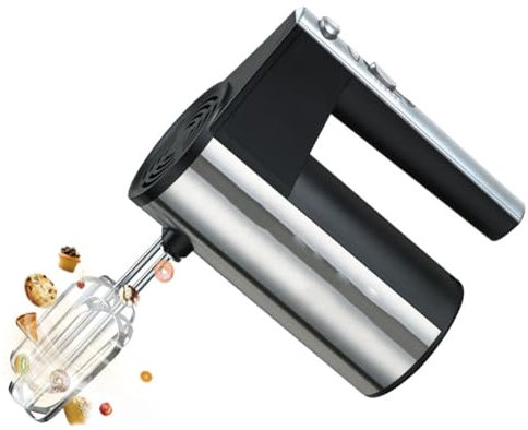 Food Mixer Handheld, 800W Electric Hand Whisk Hand Mixer for Baking 5 Speed, Electric Food Mixer with Easy To Clean with 4 Stir Stick, for Kitchen Baking Cake Ice Cream Food Beater