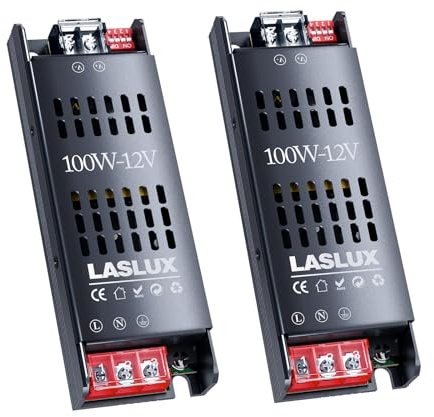 Stück LED Trafo 230V auf 12V 100W Dimmbar with Langsamer Anfang, (12V-2PCS, 100, Watt)