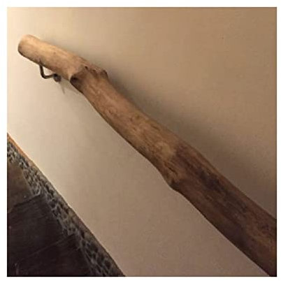 Corrimano per scale interne ringhiera balcone guardrail con rami naturali lavorazione rami montaggio a parete casa giardino corridoio loft terrazza ringhiera finitura venatura legno 2 m dimensioni