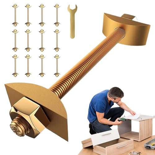 Wezalget Giunti per Giunzione a Controparte | Fissatori a Giunto M8x100mm - Assortimento 12 Pezzi Dadi E Bulloni Con Fissaggi Metallici Per Banchi Da Macellaio, Letti E Tavoli