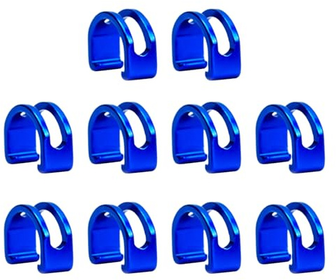 Qsvbeeqj 10 Stück Aluminium-Legierungen, Fahrräder, Kabel-Clip, Bremskabel, Gehäuse-Clip, feste Klemmen, Bremskettenschaltung, Kabel-Clip