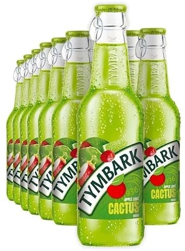 Tymbark Mix Bevanda Analcolica al Cactus, Mela e Lime, 12 Bottiglie da 0,25 L, Non Gassata, Senza Conservanti