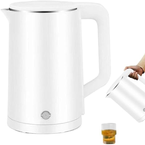 Eojpdji Hervidor eléctrico de acero inoxidable, hervidor de agua de acero inoxidable | 2.3L té té Automático apagado | Caldera de agua Hervo rápido Control de temperatura portátil