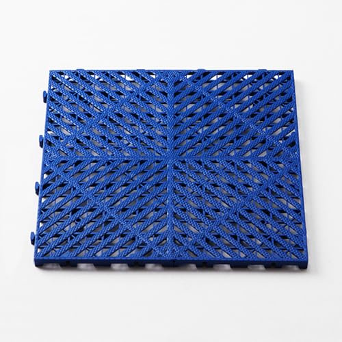 Palet de Plástico, Palet Plastico, Rejilla de Plástico, Baldosas para Suelo de Garaje, Esteras de Drenaje Entrelazadas, Material de Polipropileno PP, para Piscina, Ducha, Sauna, Baño(Blue)