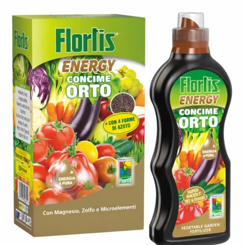 ORTO Bundle Completo: Concime Granulare 1kg NPK 10-8-12 + Liquido 1,2kg NPK 5-4-5 - Kit Nutrizione Totale per Orto con Magnesio, Ferro, Zolfo, Amminoacidi e Alghe