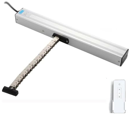 Qulamrdk Apri Finestra Automatico Elettrico A Catena for Finestre A Battente, Scorrevoli e da Tetto Corsa 300-1000mm Sistema Controllo(300mm/16.5inRain sensor)