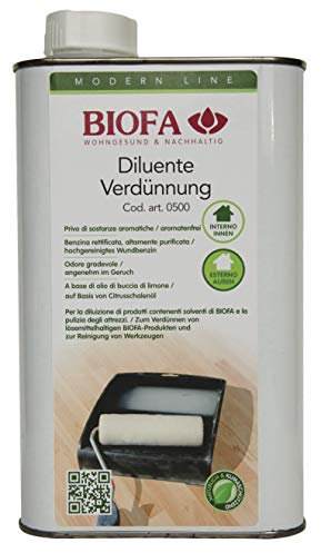 BIOFA 0500 Diluente e sgrassatore naturale 1 l, Incolore