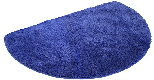 Mesana Kinzler J-10005/104 hochwertige Mikrofaser Duschmatte Uni, 50x80 cm, halbrund, flusenfrei, pflegeleicht, Royalblau