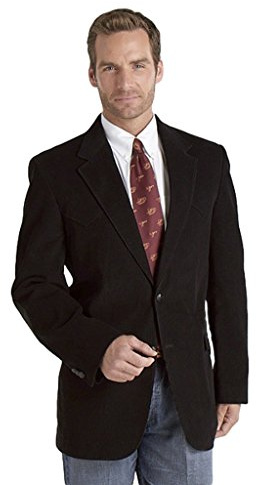 Circle S Men's Corduroy Sport Coat Big and Tall Black 56 LNG