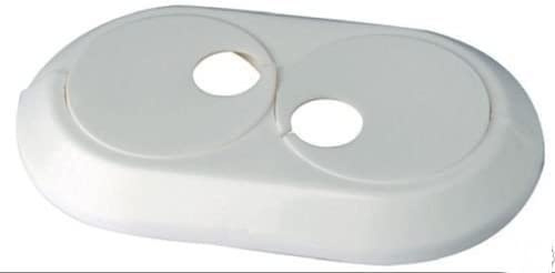 5 Stück: Heizungsrosetten, Heizungsmanschetten, Heizrohrmanschetten, Heizrohrrosetten, Doppelrosetten weiß- 8 Größen wählbar: 12-28 mm (28 mm)