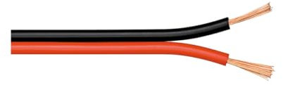 goobay 56707 Câble de haut-parleur/Pour haut-parleurs Hifi et systèmes de son surround, cuivre pur, avec marques de polarité/section 2 x 0, 50 mm² / rouge/noir/rouleau de 100 m