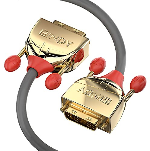 LINDY 36206 10m DVI-D Dual Link Kabel, Gold Line