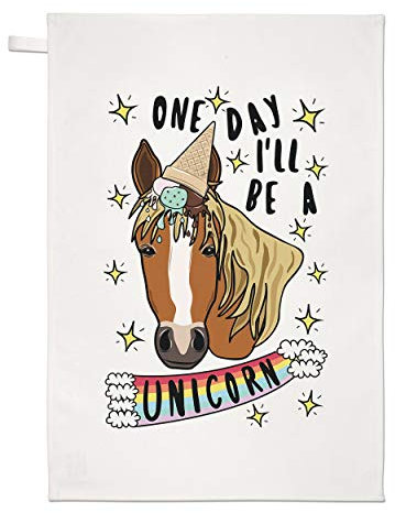 Gift Base One Day I'Ll Be A Unicorn Geschirrtuch Spüllappen