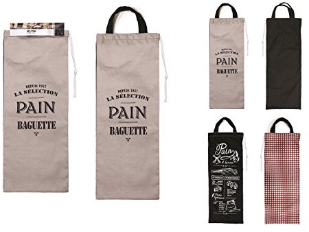 Sac à Pain Bistrot Mod1 Gris et Noir - Baguette Cuisine Deco Accessoire - 399