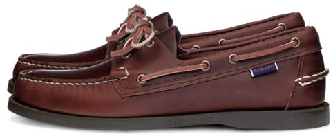 Sebago Hombre Docksides Portland Waxed Zapatos Barco, Marrón Goma, 45 EU