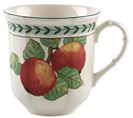 Villeroy & Boch French Garden Modern Fruits Jumbo Mug Apple, 480 ml, Premium Porcelain, White/Coloured