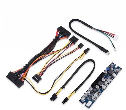 Professionelles PC Netzteil Modul,Stabiler DC 12V Eingang,300W Ausgang Voller Schutz Computer Netzteilmodul mit 24Pin ATX Anschluss/AUX/SATA Kabel