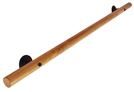Mondern Barandilla de madera for escaleras interiores - Ronda de pasamano de escalera Interiors -Handrails con Wall soportes ayuda del kit de montaje en pared - for ancianos, discapacitados, niños