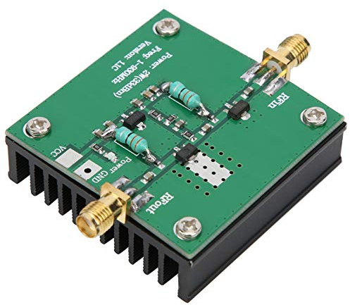 Ultra Rauscharmer HF-Verstärker 1-930 MHz, 3 DB Variabler AMP-LNA mit Hoher Verstärkung, Breitbandverstärkerchip mit Kühlkörper für Lange Laufzeiten HF- und Mikrowellenverstärker