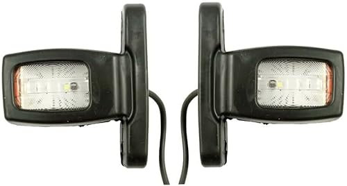 Formplas 2 x LED Feux Gabarit Position Feu Lateral Rouge Blanc Jaune 12v 24v Remolque Camion Camionette Lampe