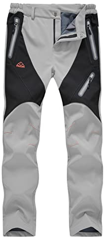 donhobo Damen Hosen Fleece Gefüttert Winterhose Winddicht Warm Verdickte Softshellhose Wasserabweisend Outdoor Wanderhose Funktionshose