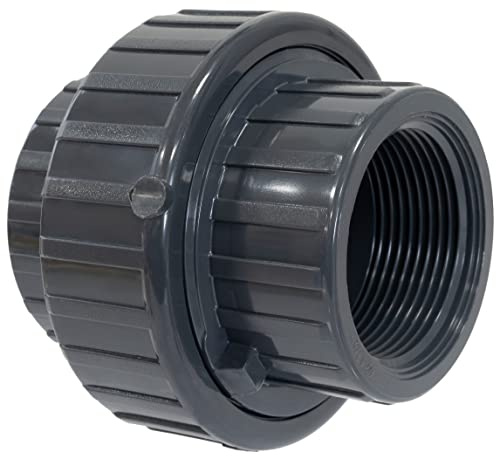 AERZETIX - C62061 - Racor unión mixto con junta tórica - para encolar Ø50mm - para atornillar 1 1/2 - hembra/hembra - en plástico - PN16 - para tubos de suministro de agua, riego, fluidos diversos
