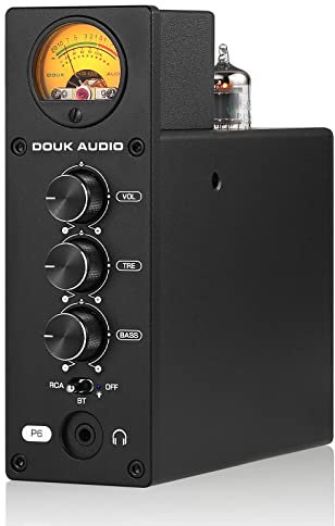 Douk Audio P6 HiFi Bluetooth Préampli Tubes Préamplificateur Audio Stéréo Amplificateur Casque Amp VU Meter